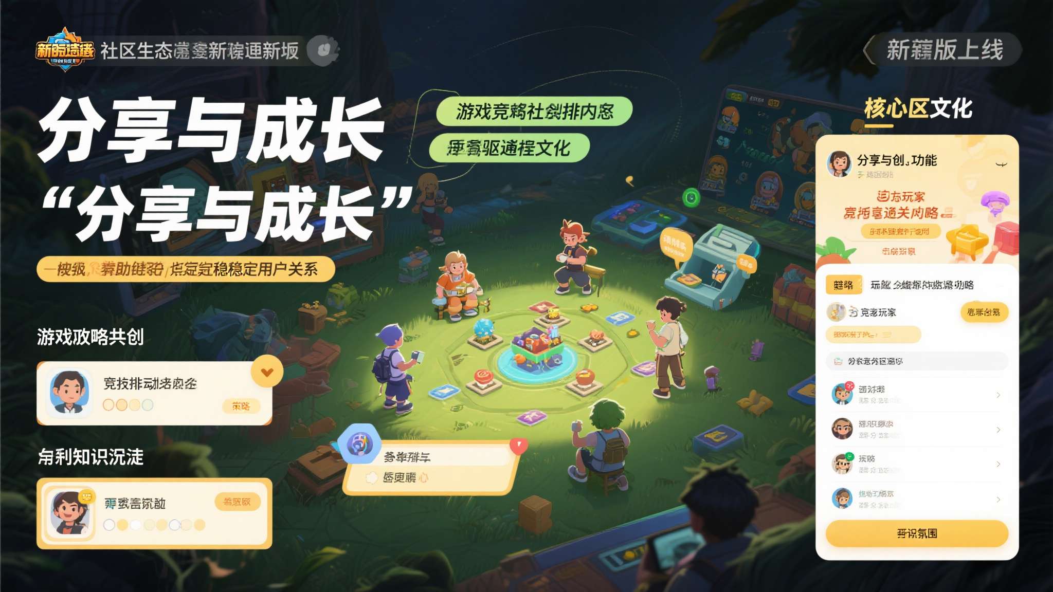 在社区生态建设方面，新版本上线了游戏攻略共创功能，鼓励玩家分享通关心得与策略，形